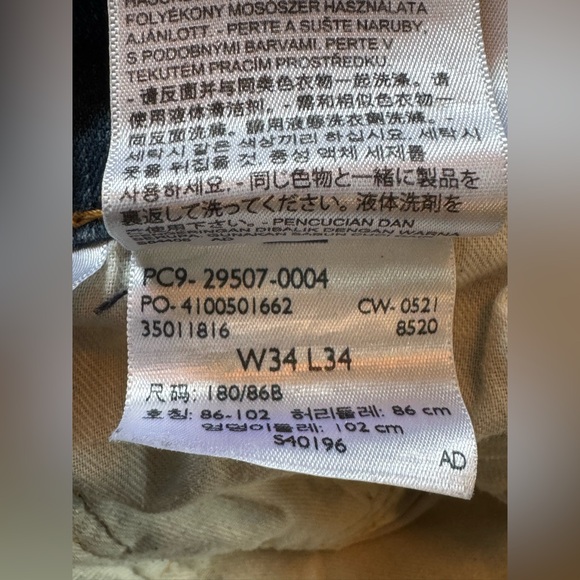 Levi's 502 Blue Slim Straight Men's Jeans 34x34 - Picture 3 of 7